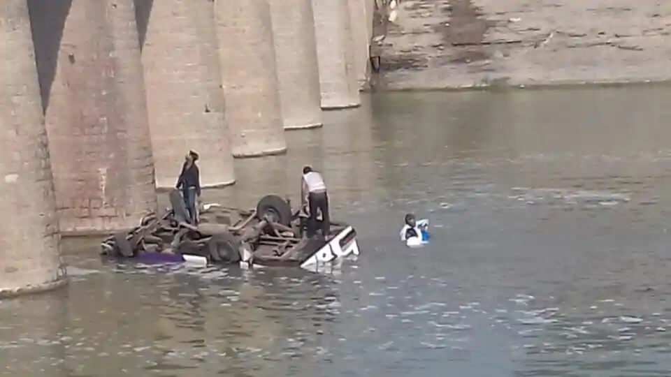 A Bus Carrying Wedding Party Fell Into Mej River In Rajasthan, 24 Dead