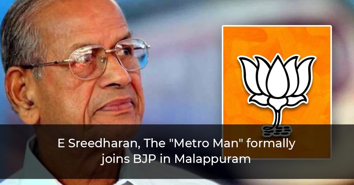 E - Sreedharan the metro man