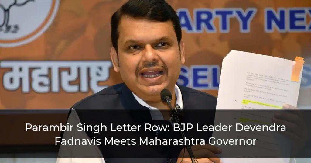 Devendra Fadnavis Meets Maharashtra Governor, Submits Memorandum