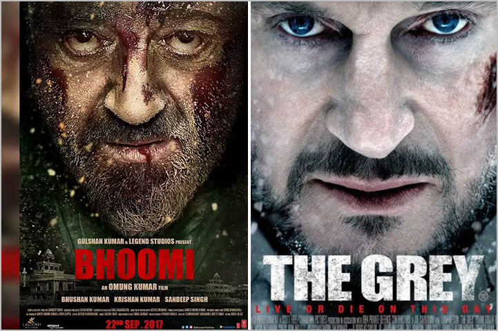 Bhoomi/ Liam Neeson's Grey-Copied Bollywood Movie Posters
