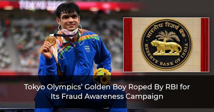 Tokyo Olympics 2020’s Golden Boy Neeraj Chopra Rope By RBI For Banking Fraud Awareness Campaign