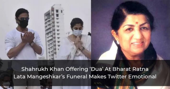 Shahrukh Khan Pays His Last Respect To Lata Mangeshkar By Offering Dua; Twitter Hails The Star For His Gesture