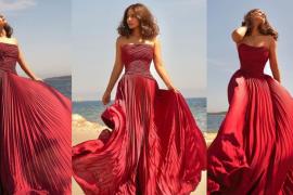 Cannes 2022: Hina Khan Looks Splendid In A Pleated Red Strapless Gown. See Pics Here!