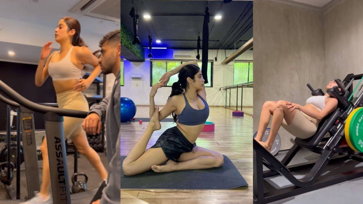 Janhvi Kapoor Flaunts Her Curves Donning A Nude Sportswear As She Switches On The Workout Mode