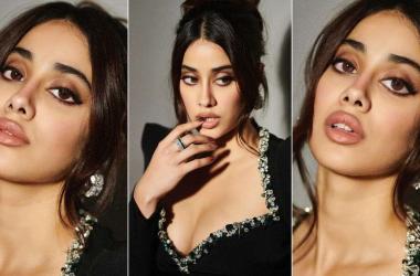 Janhvi Kapoor Dazzle In Sexy Black Dress With A Touch Of Bling In Latest Photoshoot